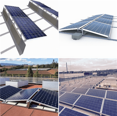 Zbalený montážny systém pre plochú strechu